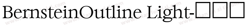 BernsteinOutline Light字体转换
